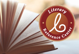 Book with pages fanned out representing Literary Reference database