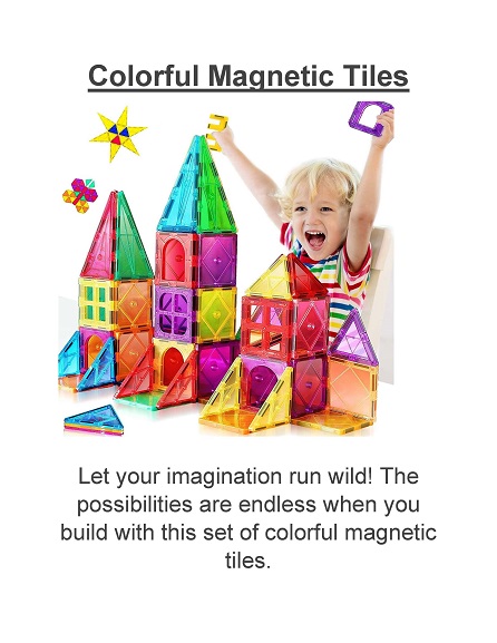 Prize raffle - colorful magnetic tiles