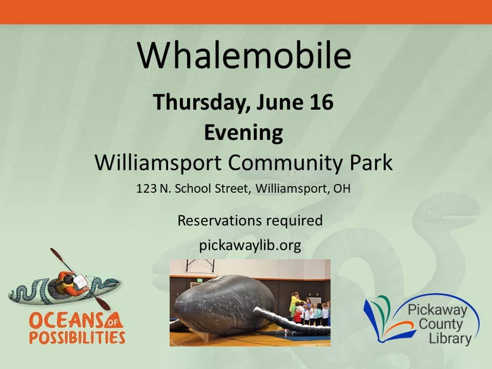 Summer event whalemobile in Williamsport - reservations required