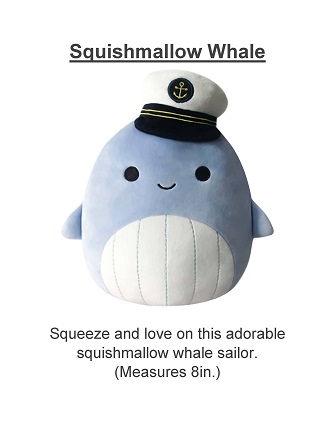 Prize raffle - squishy whale with hat